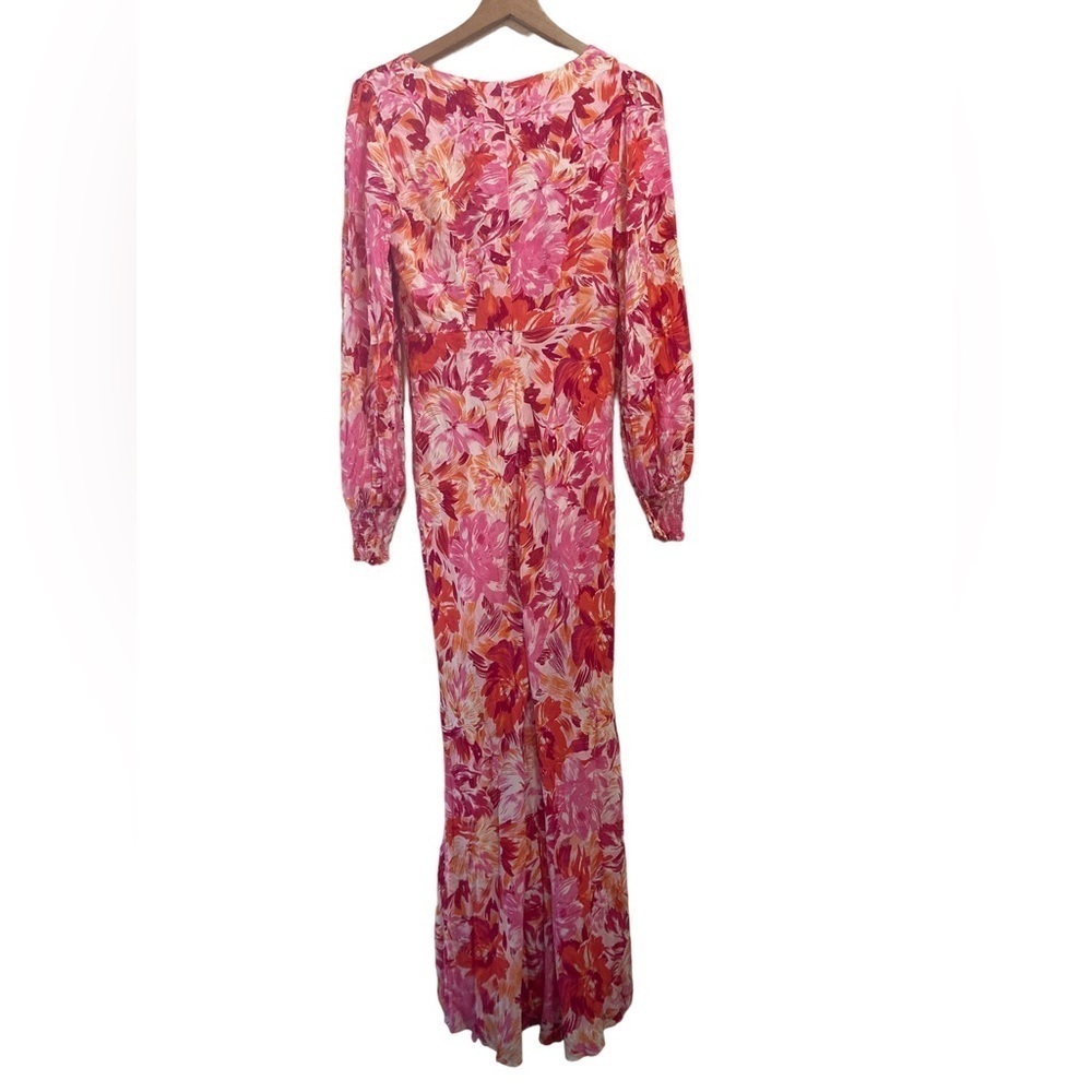 Esther & Co Mallarey Floral Midi Dress Size 6 NWT Pink Red Wedding Guest - Picture 6 of 16
